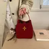 Bolso de Mano Grande con Textura y Estilo para Mujer, Nuevo Modelo 2026, Versátil para el Trabajo Diario, Bolso de Hombro y Cruzado, Bolso Cubo Exquisito