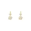 Pendientes de cobre con circonita, lazo, perla colgante, aceite de camelia, pendientes colgantes simples de nicho, pendientes de moda