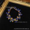 Nanyang Middle Ancient Copper Plating 18 Old Vintage Craft Copper Correspondência de contas redondas Through Hole Lapis Lapis Lapis Lapis Design Pulseira Peso