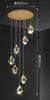 Escada Duplex Lustre Longo Nórdico Pós-moderno Simples Vila Escada Giratória Personalidade Criativa Restaurante Lâmpada de Cristal