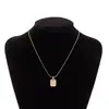 Collar colgante de corazón creativo de cobre con incrustaciones de circonita, estilo chino, versátil, único y sofisticado, joyería unisex