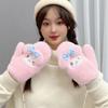 Guantes Invierno para Mujer Estilo Coreano Combinable ins Lindo para Niña Cálido con Bolsa para Dedos Estudiante Cortavientos Felpa Cuello Moderno