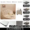 Estilo Crema Concha Cuero Genuino Luz de Cama Lujo Moderno Minimalista Cama Doble de 1.8m Dormitorio Principal Gama Alta Grande Suave Tapizado Cama de Boda