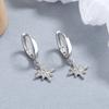 Pendientes de plata de ley 925 con diamantes de estrella Bamang para mujer, diseño de nicho, aretes de marea de alta calidad, joyería elegante de viento frío.