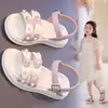 Sandalias para Niñas 2026 Verano Nuevo Estilo para Niñas Mayores, Zapatos Estudiantes de Moda con Suela Suave y Hebilla, Elegantes Zapatos Abiertos para Niñas