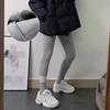 Leggings de Rayas Grises de Cuatro Hilos con Piernas Roscadas para Mujer, Ropa Exterior de Verano, Primavera y Otoño, Pantalones Deportivos Ajustados Finos de una Pieza