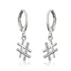 Lote mixto de varios estilos aretes de oro para mujer con colgante geométrico de circón microincrustado joyería de oreja de nicho de alta gama