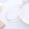 Moda Línea Doble Geométrica Cuello Abierto Línea Hueca Europeo y Americano Simple para Mujer Punk Moda Juego de Collar y Pulsera