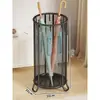 Suporte de guarda-chuva para o hall de entrada, prateleira de armazenamento de grande capacidade para guarda-chuvas de cabo longo, organizador de guarda-chuva com drenagem de água para entrada de casa, solução de armazenamento