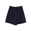 Shorts de Linho Estilo Old Money para Mulheres, Verão Emagrecedor Linho-Algodão Nicho Respirável Wide-Leg Cintura Alta Casual Trabalho Calças de Linho