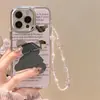 Diseño de Oso con Texto en Inglés a Pantalla Completa Adecuado para Funda de Teléfono iPhone 17 Pro Max 16 Apple 12 Superficie de Espejo 14/13 Agujero Grande 15