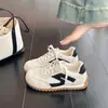 Zapatos Deportivos de Aumento de Altura para Mujer 2026, Transpirables, Retro, Cómodos, Adelgazantes, de Malla, Color de Verano Bloqueado, Tenis Nuevos Versátiles