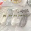 Calcetines de malla simples de verano para mujer con ribete de encaje, de corte bajo, estilo coreano ins, calcetines casuales con lazo dulce al por mayor