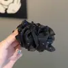 Estilo Coreano Malla Súper Brillante con Pedrería Clip de Plátano Plegado Parte Trasera de la Cabeza Clip para Cola de Caballo Alta Moda Clip Versátil para el Cabello Accesorios para el Cabello