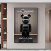 Kaws pendurado pintura marca de moda urso violento sala de estar sofá piso pintura moderna minimalista corredor mural live studio pintura decorativa