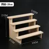 Estante de Exhibición de Madera Maciza Pura Estante de Almacenamiento de Escritorio Moderno Hecho a Mano Especial Caja Sorpresa Muñeca Planta Verde Suculenta Estante Escalera