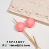 Cuentas Redondas de Acrílico de 18 mm para Manualidades DIY, Cuentas Sueltas para Accesorios de Cadena para Teléfono Móvil, Cadena para Bolso, Joyería, Colgantes, Decoración con Cuentas, Exportación
