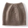 Gorro de cachemira de punto trenzado para mujer, nuevo estilo otoño/invierno, moderno y versátil, casual, color liso, cálido y cubreorejas