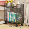 Cesta de estantería montada en el lateral, cesta de almacenamiento de carrito pequeño móvil, organizador de libros y papelería, estante de almacenamiento para mochila, estante de capas para snacks