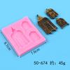 Molde de Silicona para Hacer Decoración de Pastel de Fondant de Chocolate, Cerradura de Jaula de Pájaro Retro con Llave, Molde de Silicona