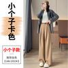 Pantalones Casuales de Lana de Pierna Ancha Ajustados de Cintura Alta hasta el Suelo para Mujer, Novedad Otoño/Invierno 2025