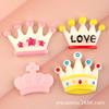 Corona diy accesorios de resina agujero zapatos parche pegamento crema funda de teléfono material diy accesorios para el cabello de niños tocado clip BB