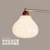 Luminária suspensa para sala de estar medieval francesa estilo retrô silencioso zen quarto principal de alta qualidade sala de jantar lâmpada de vidro de madeira maciça de nogueira