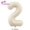 Globo blanco leche estilo Ins de 32 pulgadas, color crema, de aluminio digital, ideal para fiestas de cumpleaños infantiles y adultos.