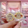 Adesivos de Telefone Dourados com Ouro Puro e Certificado, Desenhos Animados Coloridos Fofos Gato Kt e Cinnamoroll Adesivos de Folha de Ouro Atacado