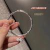 Pulseira de botão de lótus para mulheres Jovem simples Pulseira Mobius ajustável por pressão  2023 nova moda