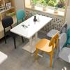 Silla de Plástico con Respaldo para Tienda de Hamburguesas y Té con Leche, Restaurante en Casa, Salón de Uñas, Silla de Maquillaje, Taburete para Mesa de Comedor, Estilo Nórdico