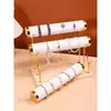 Soporte Sencillo para Pulseras de Joyería Dorado de Tres Niveles Soporte de Exhibición para Pulseras de Reloj Soporte para Pulseras Adorno de Mostrador Soporte de Exhibición