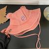 Sombrero de Pescador de Mezclilla con Orejas de Oso para Mujer Primavera y Verano Nuevo Combinación Total Sombrero Pequeño que Afina el Rostro Protección Solar para Exteriores Sombrero de Cubo