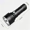 Linterna Personalizada de Alta Intensidad y Largo Alcance Transfronteriza con Enfoque Fijo, Recargable, Luz LED de Larga Duración para Iluminación de Emergencia al Aire Libre y Camping
