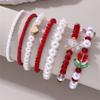 BZ2154 Pulsera de Cuentas de Arroz Estilo Bohemio Europeo y Americano Transfronteriza Temporada de Playa Pulsera de Perlas y Estrellas Conjunto para el Día de San Valentín