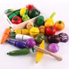 Cortar Frutas Brinquedos Educativos Velcro De Madeira Vegetal Fruta Cortar Alegria Brinquedos De Cozinha Para Crianças Único
