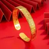 Pulsera de Oro Arena de Vietnam de 5MM con Artesanía Antigua Heredada para Mujer Banda Lisa Mate Aleación Sólida Chapado en Oro Artesanía Antigua Heredada