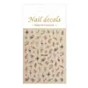 Nuevas pegatinas de arte de uñas 3D planas de moda para comercio exterior transfronterizo, calcomanías para uñas con forma de corazón y estrella de cuatro puntas DH1126