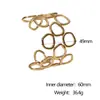 El Nuevo Brazalete de Acero Inoxidable Más Vendido de Amazon con Diseño Personalizado, Brazalete Ancho de Círculo Hueco, Brazalete de Acero de Titanio para Mujer