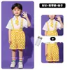 Disfraz de Actuación Infantil Guardería Lindo Pantalón Amarillo con Tirantes Ropa de Baile Niñas Disfraz de Actuación para Coro Infantil