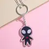 Chaveiro de acrílico do Homem-Aranha versão Q, pingente de figura de desenho animado da Marvel, chaveiro de mochila, pingente decorativo