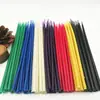 Velas Clássicas Finas de Cera de Abelha de 7 Cores em Vermelho, Verde, Amarelo, Preto, Branco, Azul e Roxo. Cera de Abelha, Feito à Mão Usando Métodos Tradicionais, Castiçais e Outros Itens