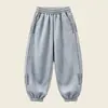Pantalones bordados para niños, pantalones deportivos de otoño e invierno para niños, pantalones casuales para niñas, pantalones largos para bebés, pantalones deportivos para niños medianos y grandes, pantalones modernos para niños