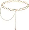Moderna y de Alta Gama Cadena para Cintura de Mujer, Cadena de Cintura Ultra Brillante con Pedrería, Elegante Vestido Ajustado, Accesorio de Cadena para Ceñir la Cintura