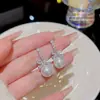 Pendientes de Moda de Aguja de Plata 925 con Cubos de Perla de Venta Caliente Pendientes Dulces de Nicho de Gama Alta Pendientes de Diseño Exquisito