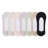Calcetines Barco de Seda de Hielo para Mujer, Calcetines Finos de Verano Antideslizantes para Tacón Alto, Calcetines Cortos de Algodón Invisibles de Corte Bajo para Mujer, Suaves y Absorbentes del Sudor