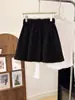 Saia Curta de Lã de Cordeiro Macia e Espessa, Roupas Femininas Coreanas Dongdaemun, Cintura Elástica, Forro Anti-Exposição, Meia-Saia Quente 9893