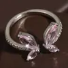 Anel de Borboleta Mais Vendido Internacionalmente Anel Aberto Ajustável para Mulheres Moda (Oco) Design Toque de Luxo Melhor Vendedor da Amazon