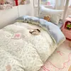Juego de ropa de cama de tres piezas de algodón para dormitorio estudiantil, modelo nuevo 2026 de algodón puro, sábana plana, sábana ajustable, funda de edredón, ropa de cama fresca y sencilla
