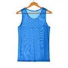 Venta al por mayor del fabricante Chaleco de Malla Translucida para Hombre Estilo Japonés Juvenil Transpirable Alta Elasticidad Camiseta sin Mangas Hombre Sin Pantalones